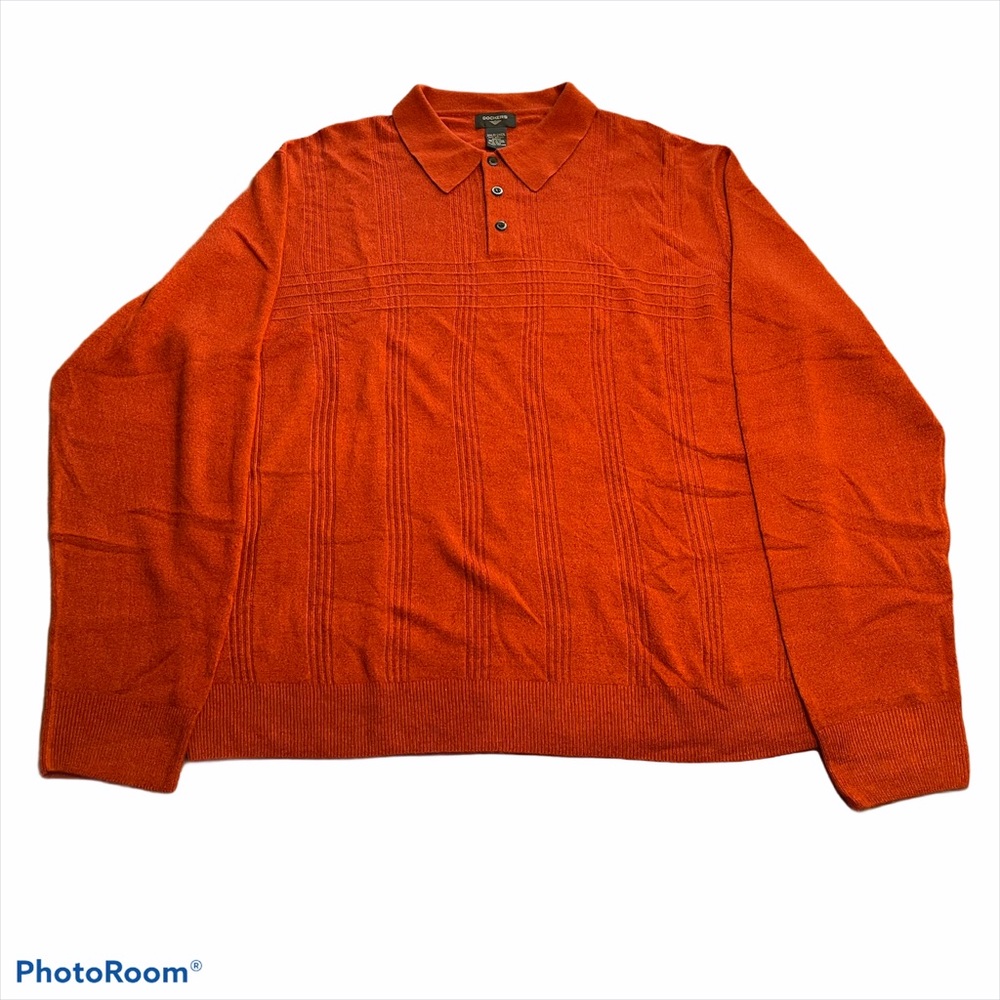 Men's Dockers Polo Sweater Size 2XL Long Sleeve